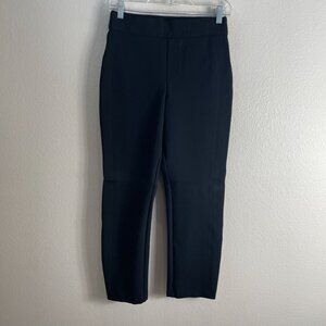 Spanx Womens Medium Petite Black Cropped Pants Stretch Pull On